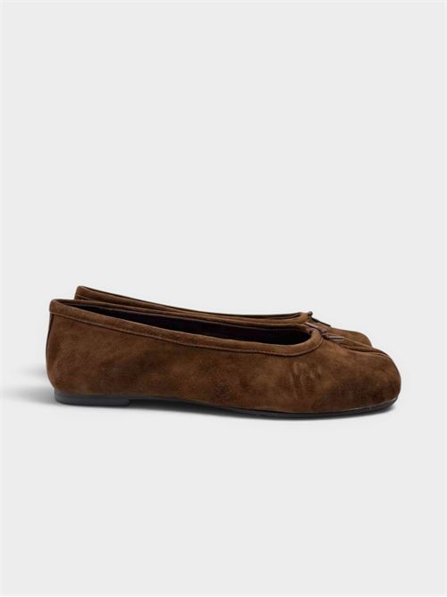 Ballerine dark brown in camoscio con fiocchetto IL LACCIO | EG3251CAMOSCIOKS DARK BROWN
